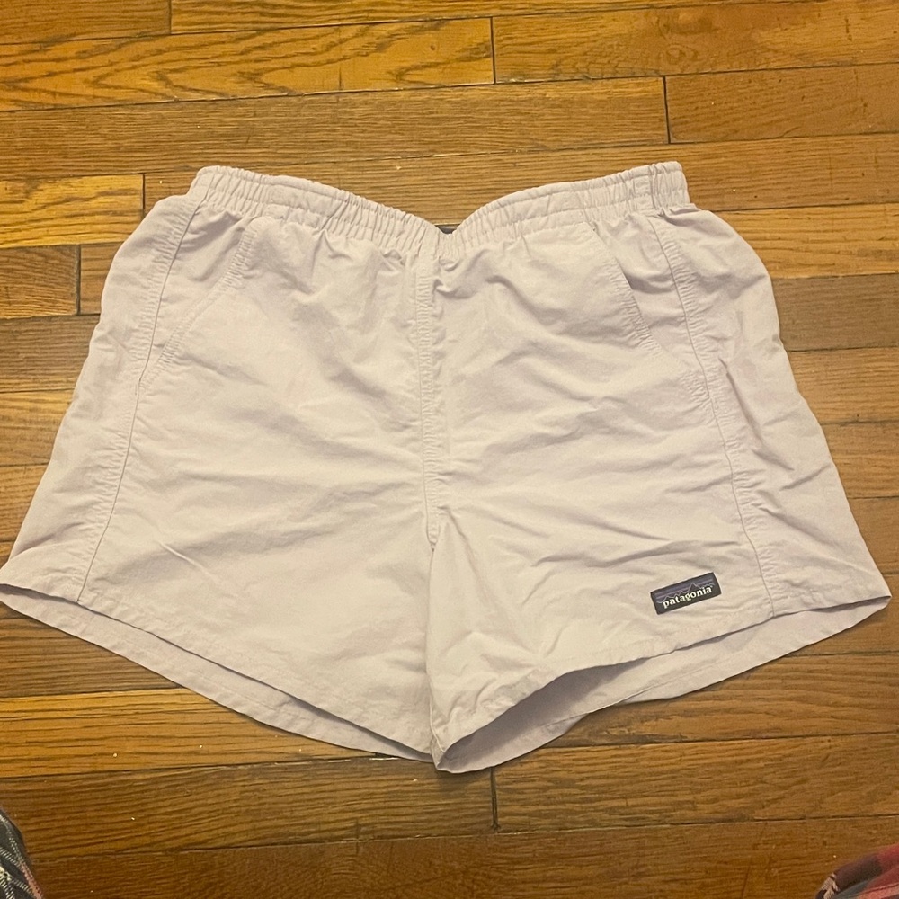 Patagonia Lavender Elastic Waist Athletic Shorts